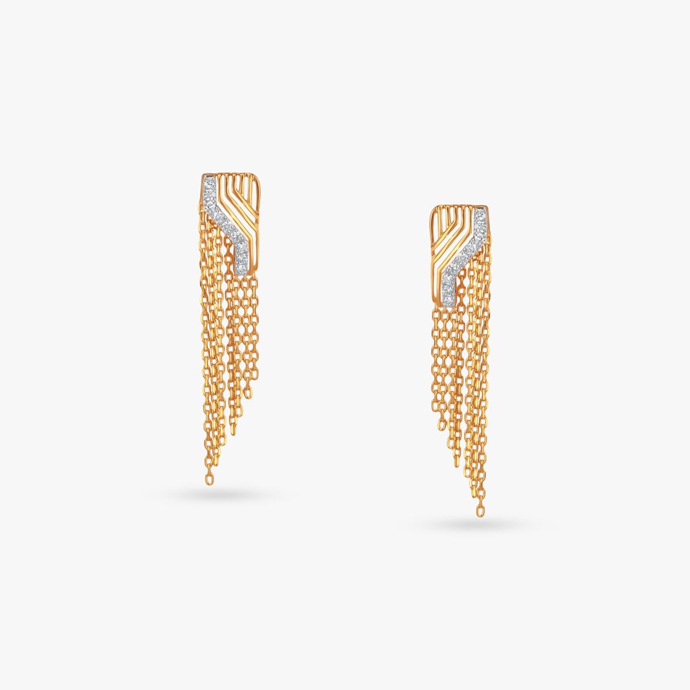 

Art Flow Diamond Drop Earrings