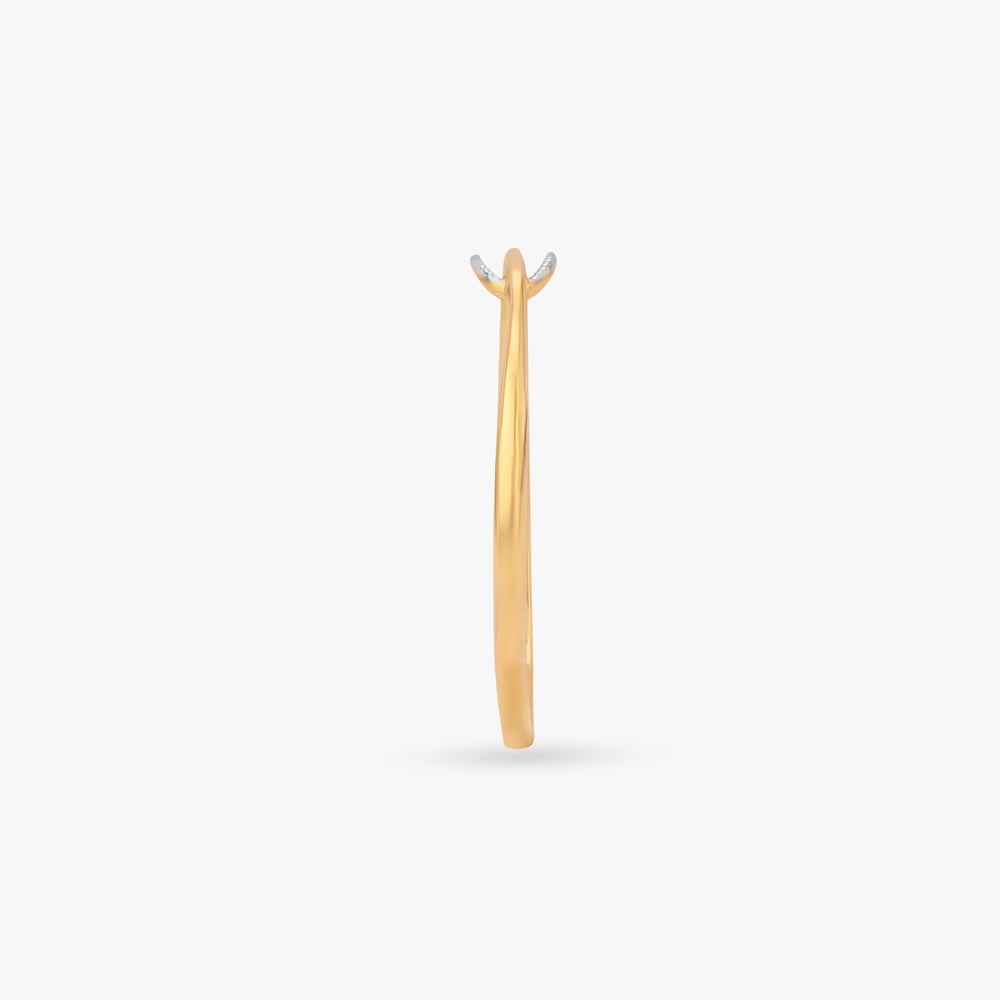 Ornate Dewdrop Gold Finger Ring,,hi-res image number null