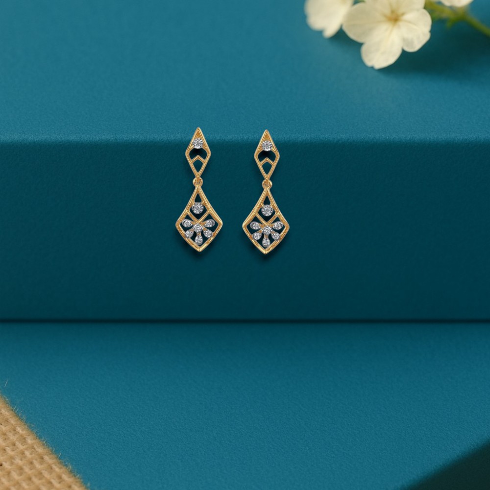 

Twin Swirl Diamond Drop Earrings