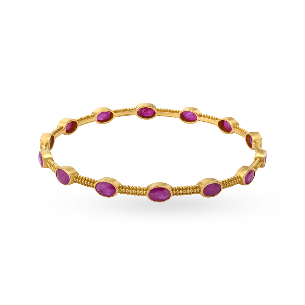 Graceful Gold Ruby Bangle,,hi-res image number null