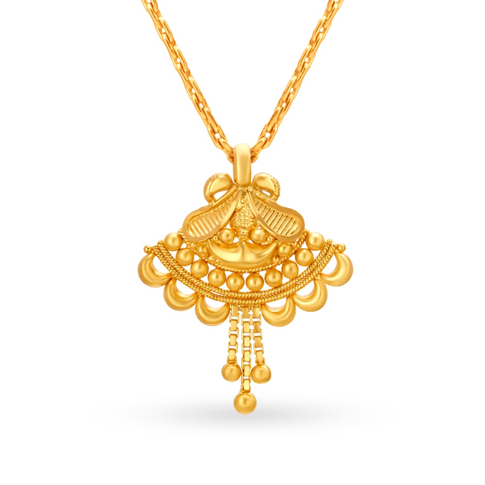 

Traditional 22 Karat Yellow Gold Beaded Pendant