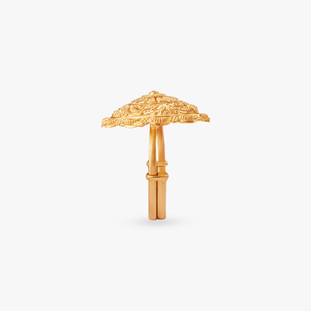 Mandala Bloom Gold Ring,,hi-res image number null