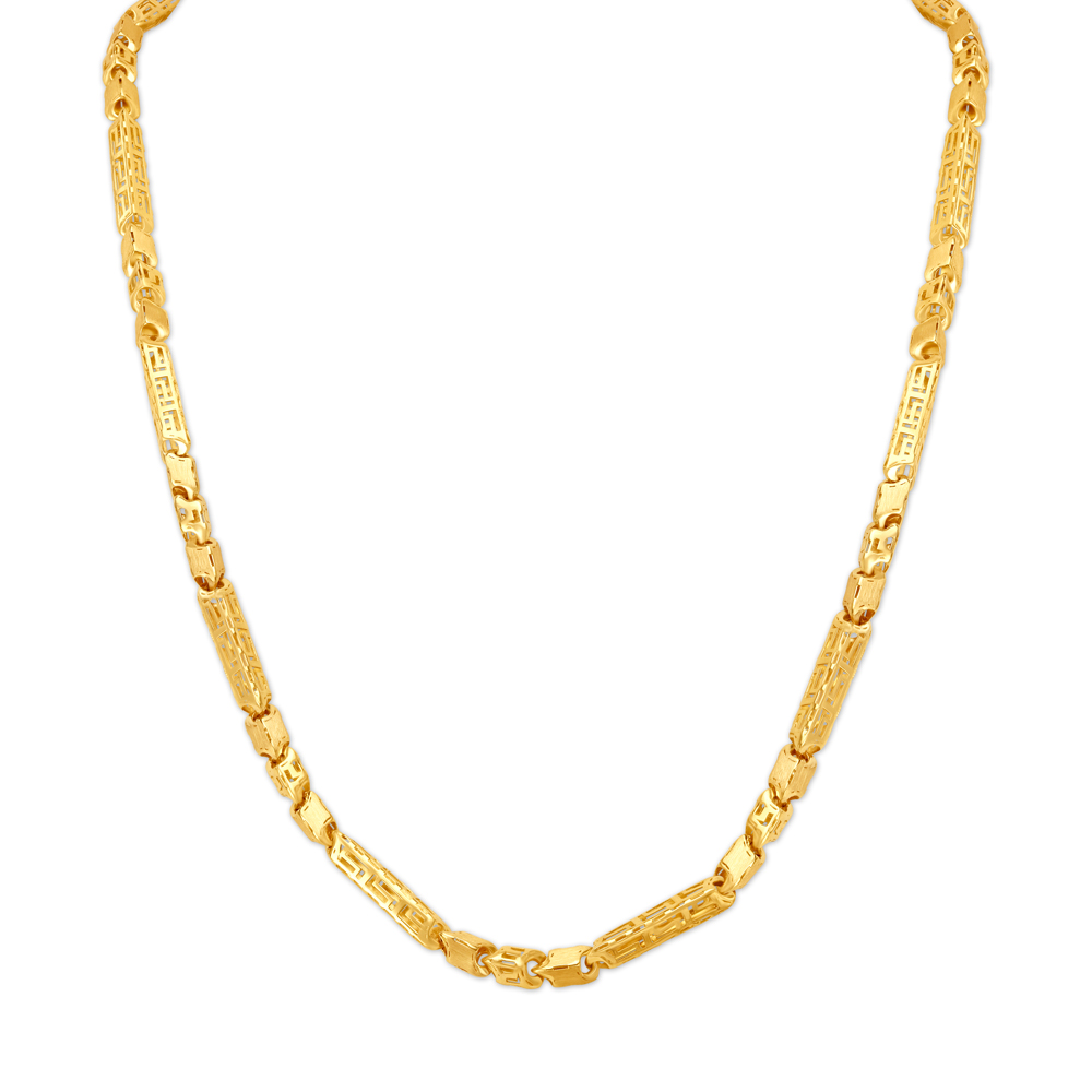 Groovy Hollow Gold Chain For Men