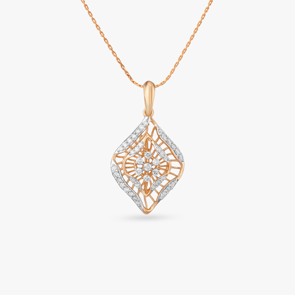 

Curved Frame Diamond Pendant