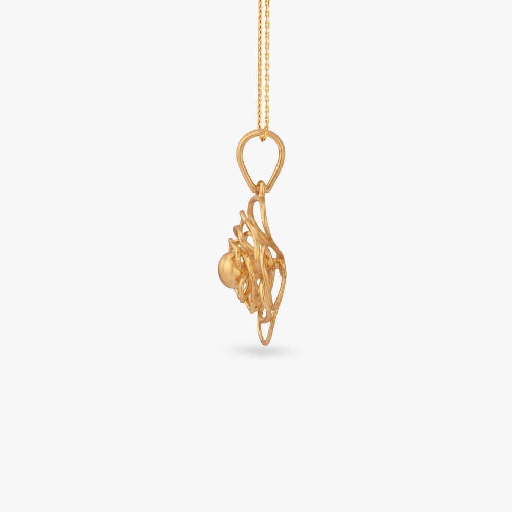 Celestial Bloom Gold Pendant,,hi-res image number null