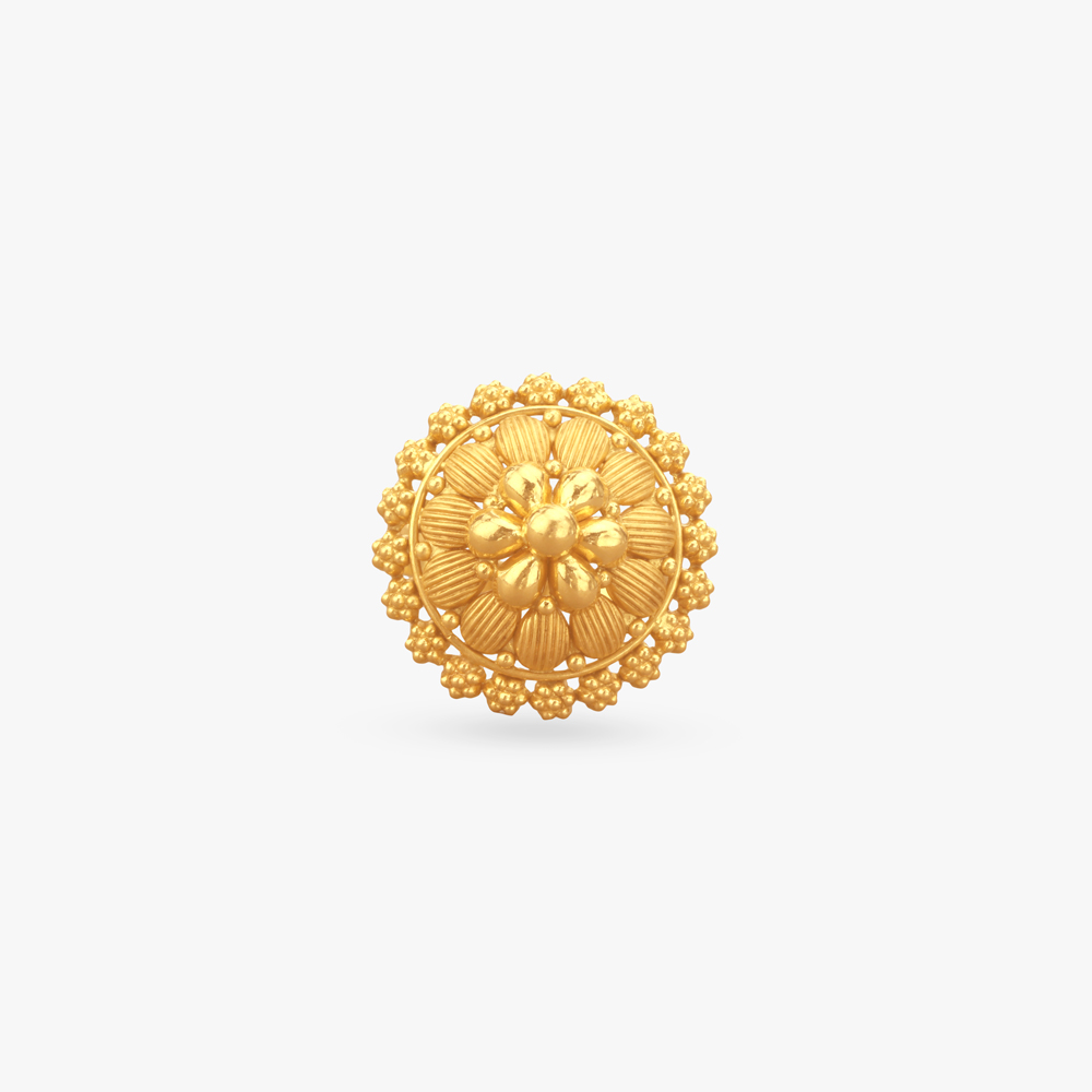 Floral Grandeur Gold Ring,,hi-res image number null