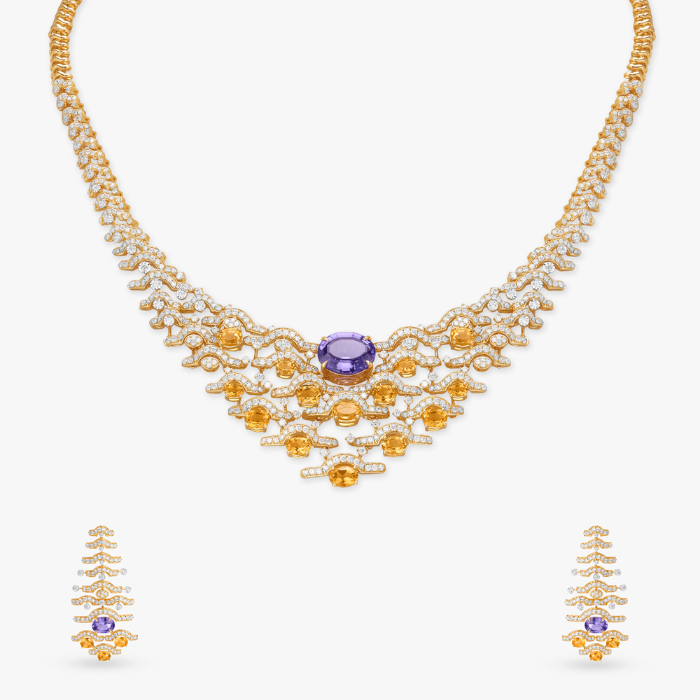 Radiant Symphony Diamond Necklace Set,,hi-res image number null