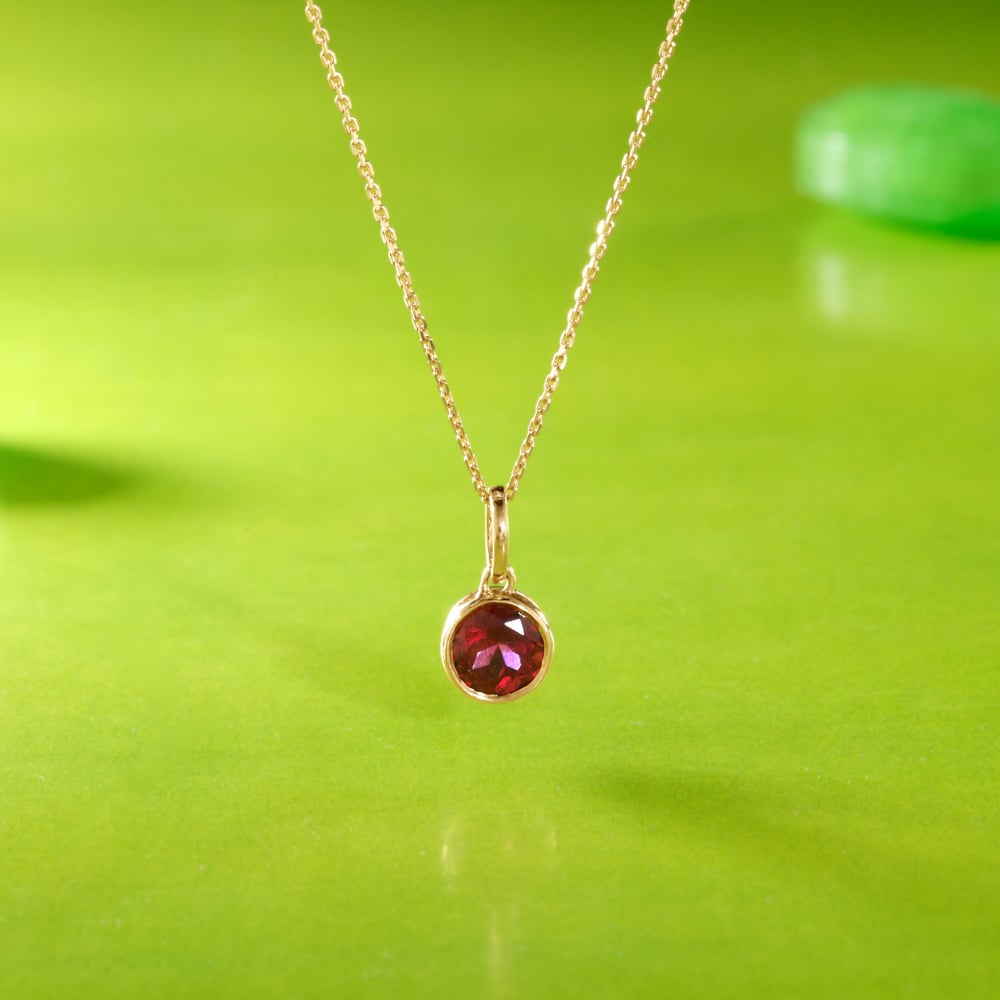Crimson Aura Garnet Pendant,,hi-res image number null