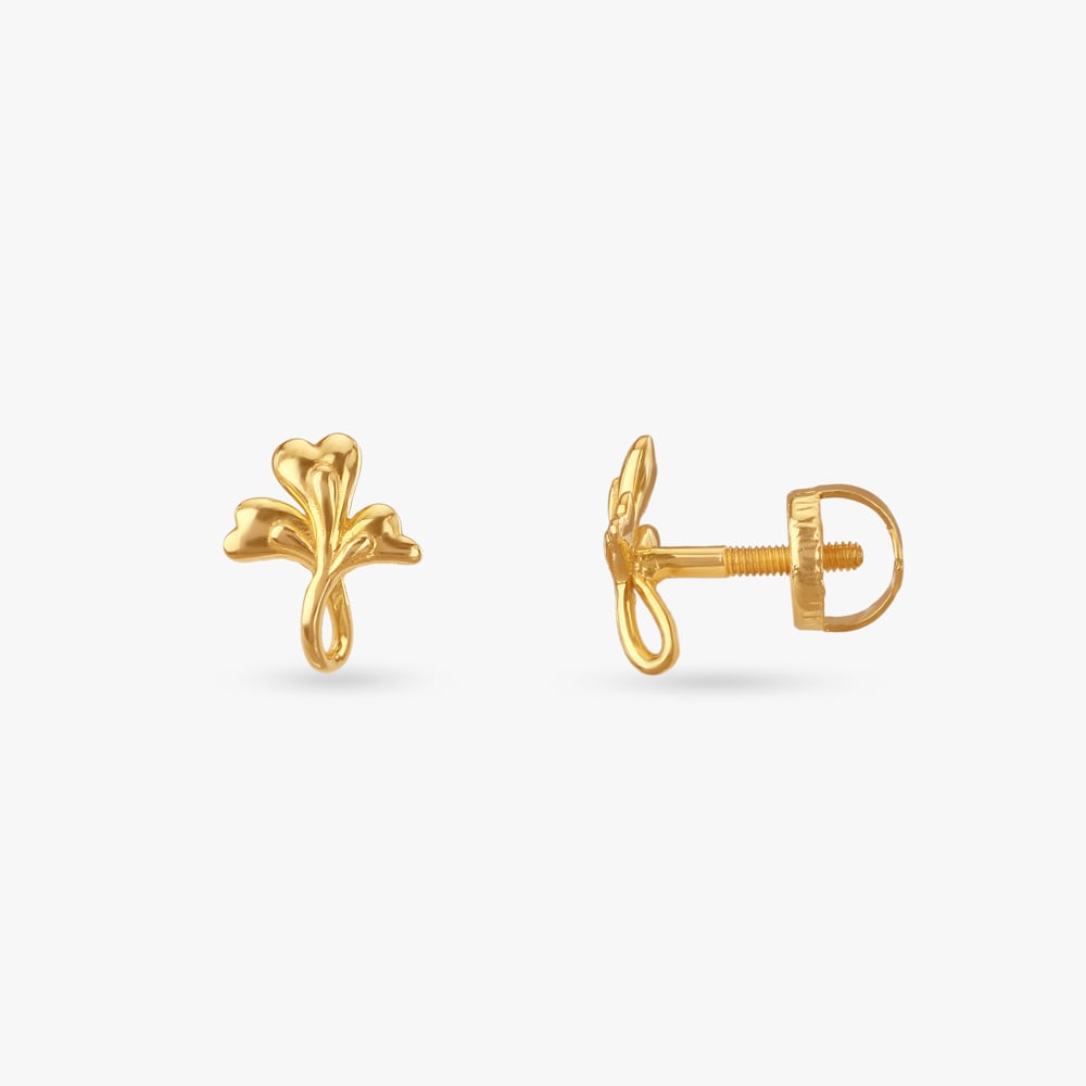 Baby Bloom Gold Stud Earrings for Kids,,hi-res image number null