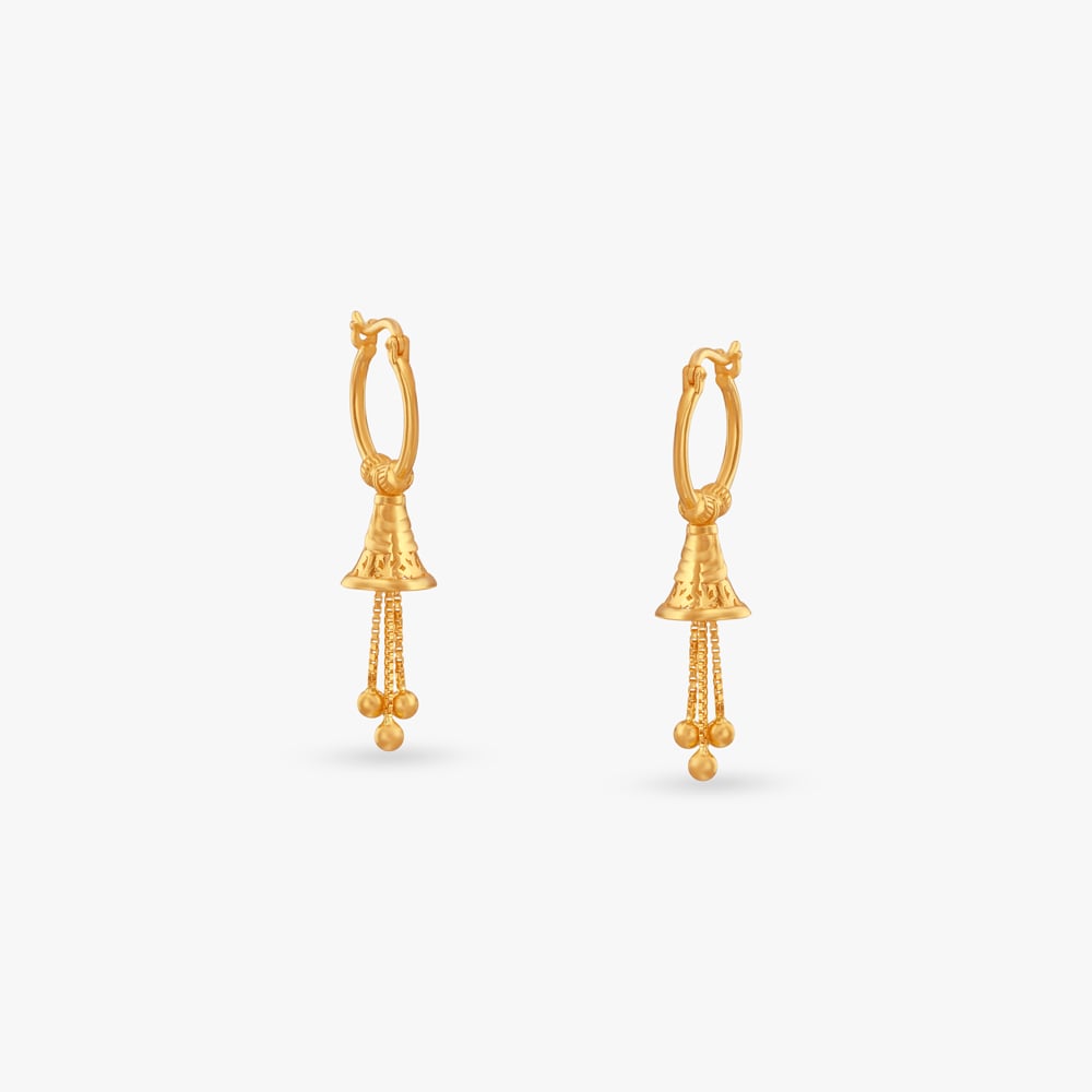 

Radiant Bell Gold Hoop Earrings