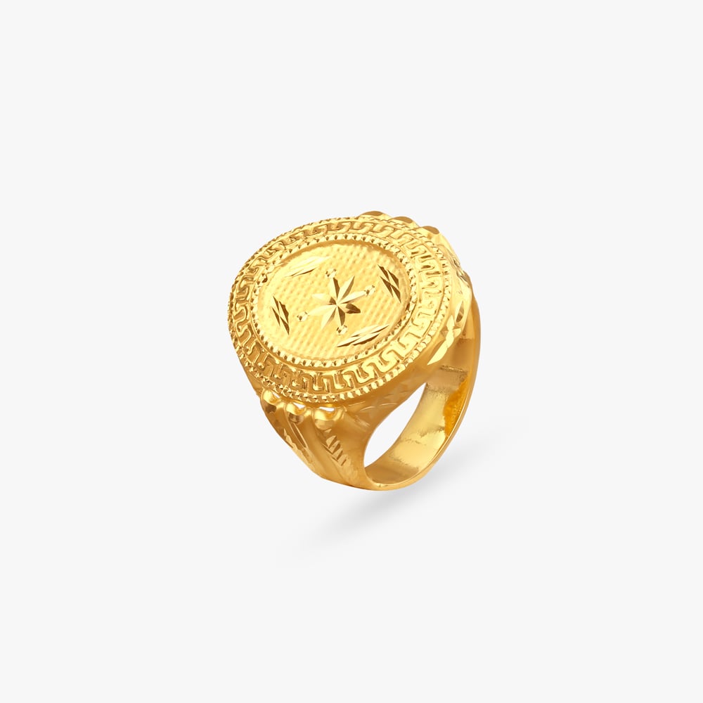Imperial Dial Gold Ring for Men,,hi-res image number null