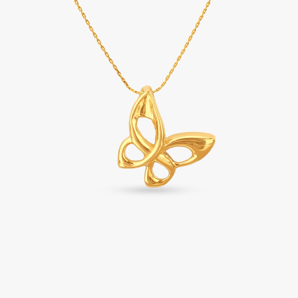 Butterfly Dreams Gold Pendant and Earrings Set,,hi-res image number null