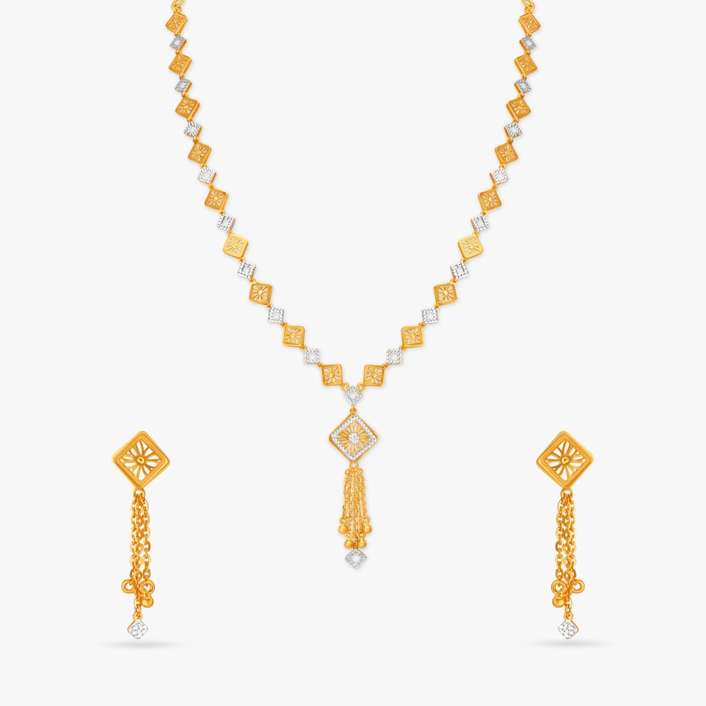 Ethereal Geometric Necklace Set,,hi-res image number null