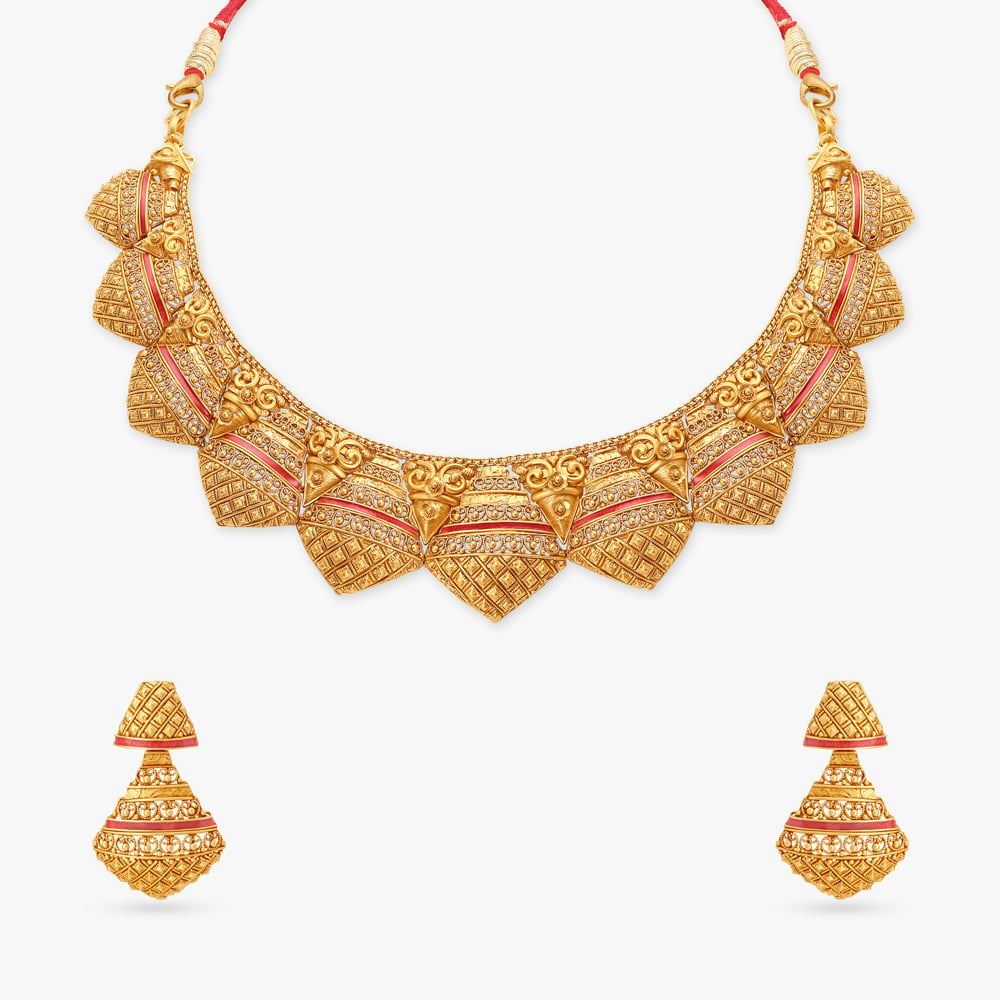 Regal Lingaraja Temple Necklace Set,,hi-res image number null