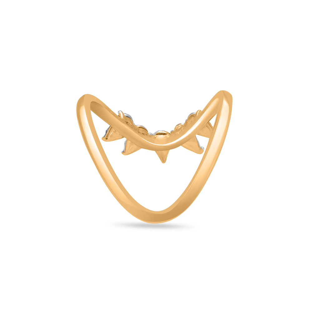 18KT Yellow And White Gold Diamond Studded Vanki Ring,,hi-res image number null