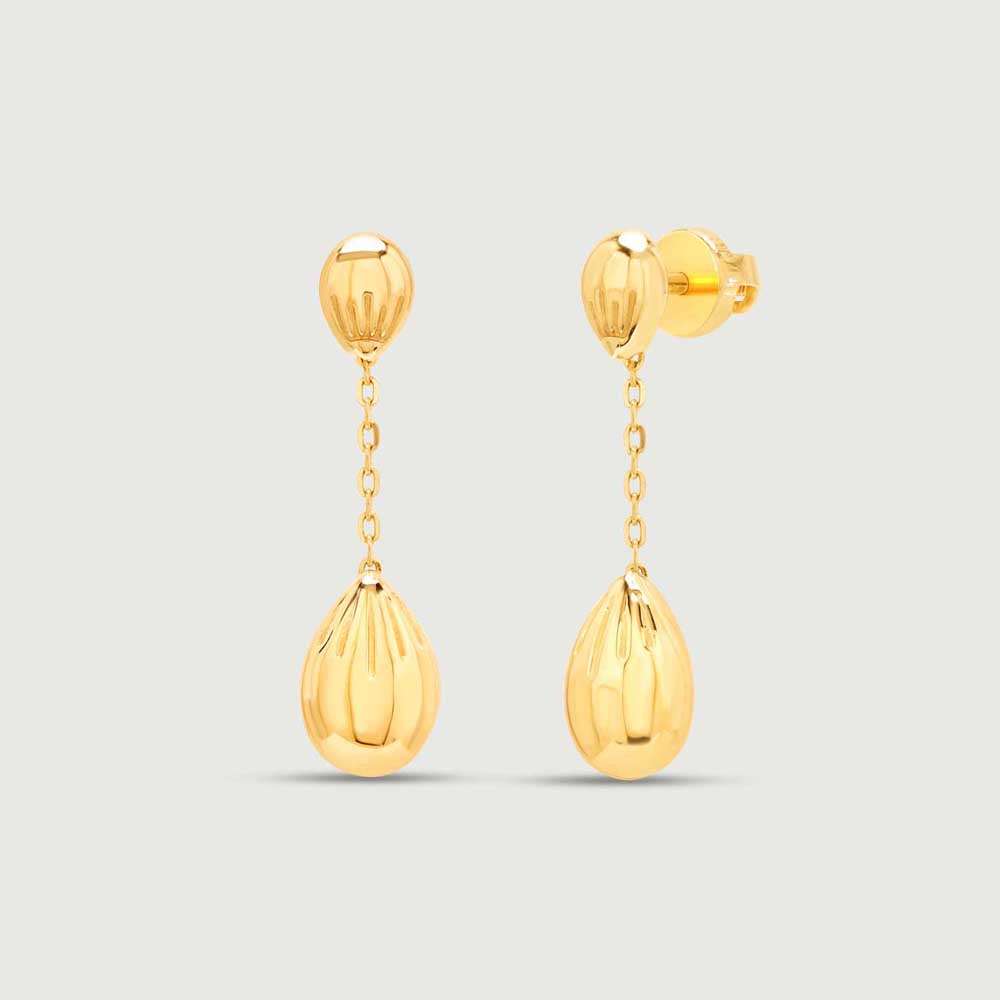 Glossy Chic Gold Drop Earrings,,hi-res image number null