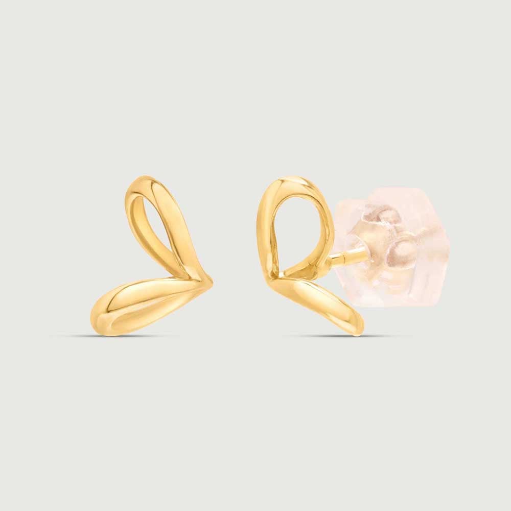 Sassy Twirl Gold Stud Earrings,,hi-res image number null