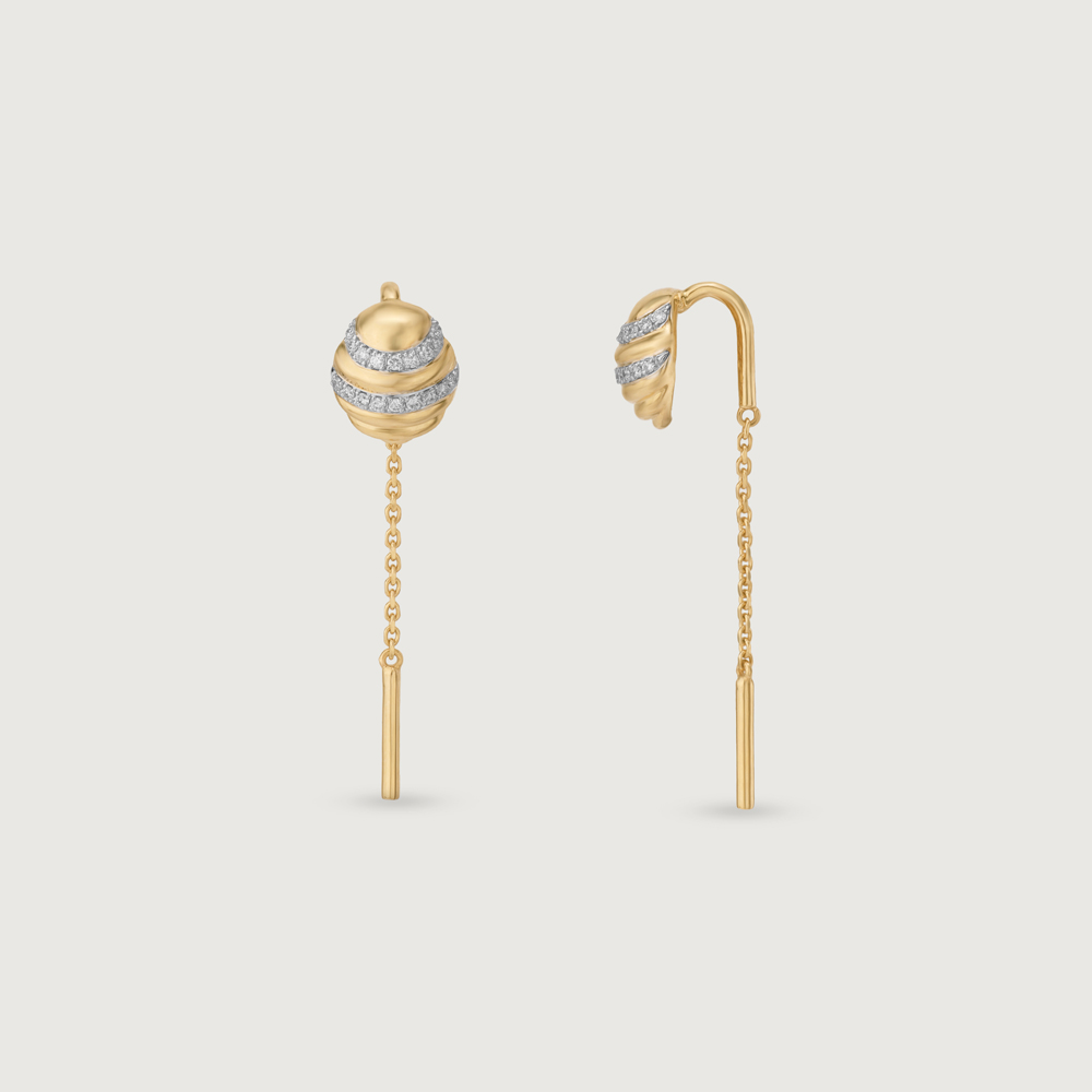 Hive Whisper Diamond Sui Dhaga Earrings,,hi-res image number null