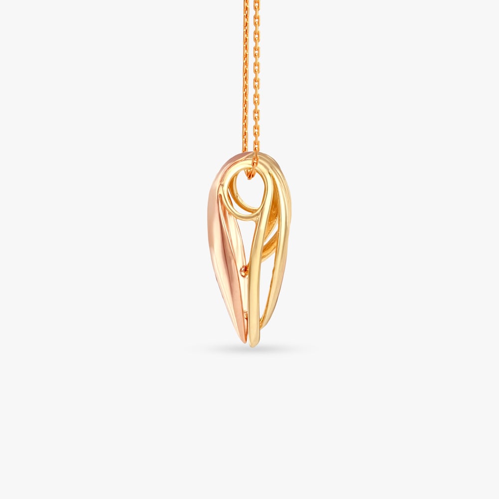 Fluid Shell Gold Pendant,,hi-res image number null