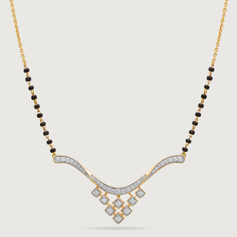 Lustrous Vows 18 Kt Gold and Diamond Mangalsutra,,hi-res image number null