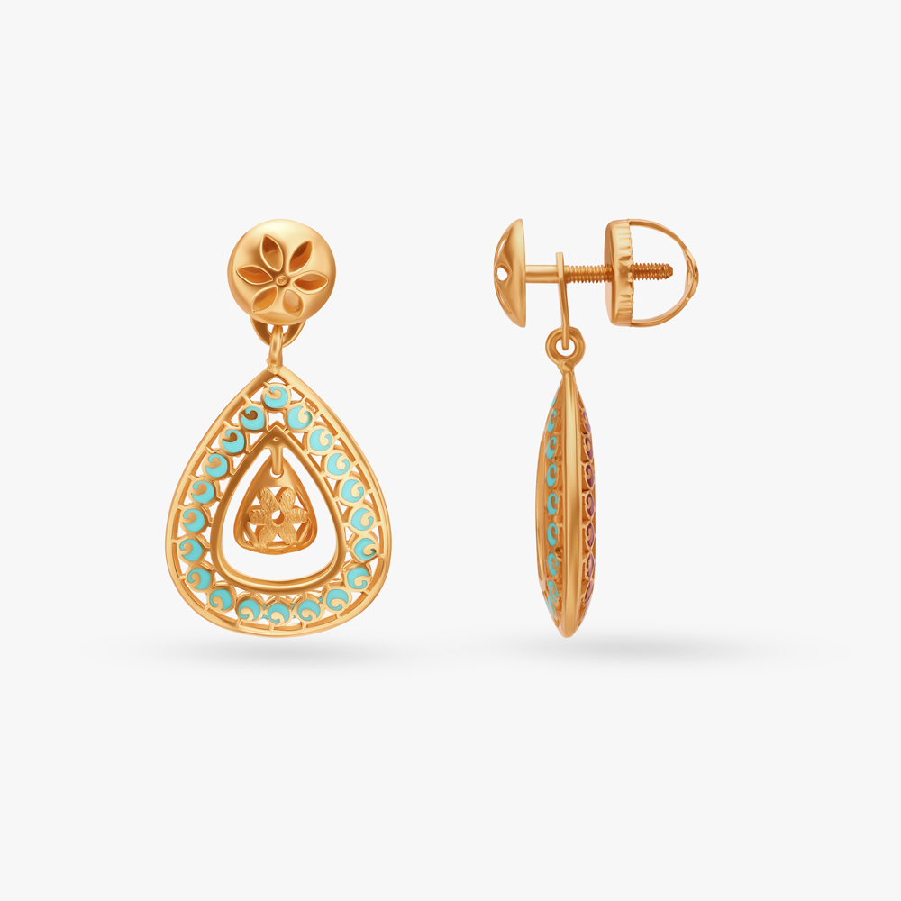Charming Enamel Pendant and Earrings Set,,hi-res image number null