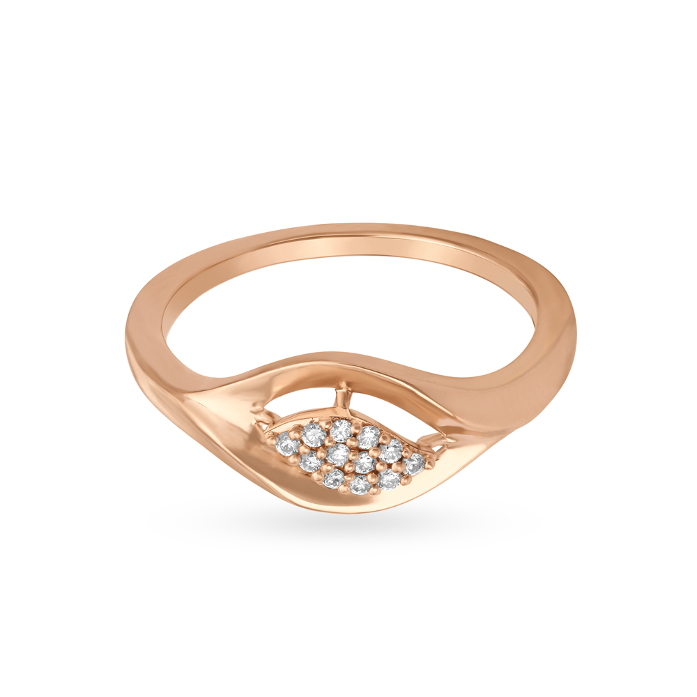 Ornate Oval Rose Gold Finger Ring,,hi-res image number null