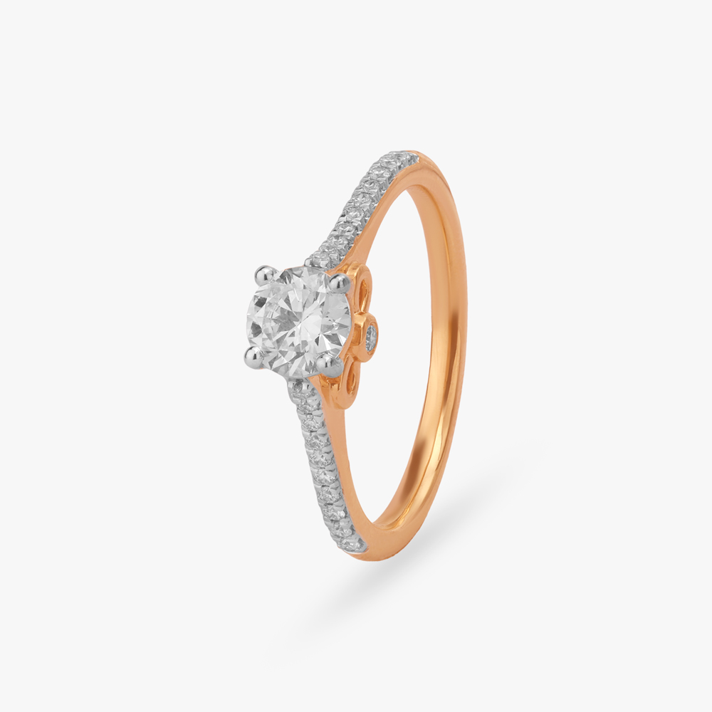 Golden Embrace Solitaire Ring,,hi-res image number null
