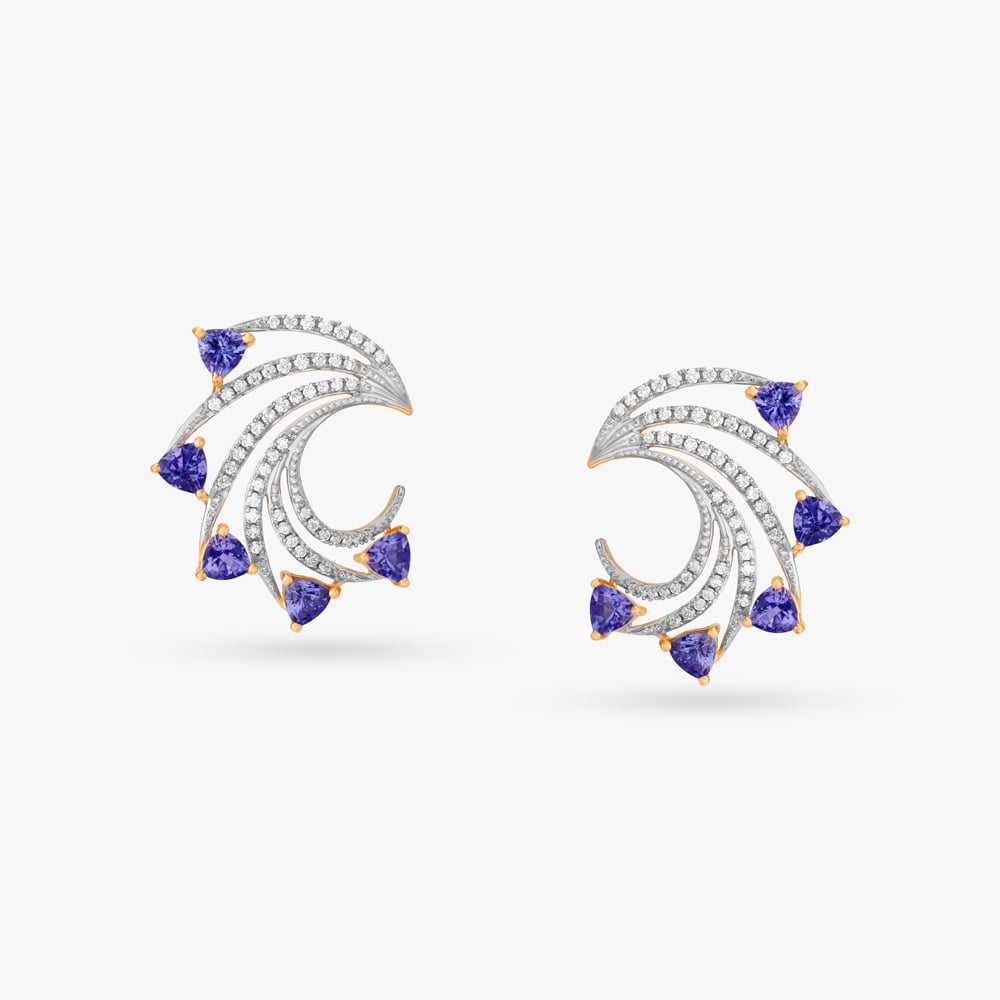 Blue for you Stud Earrings,,hi-res image number null