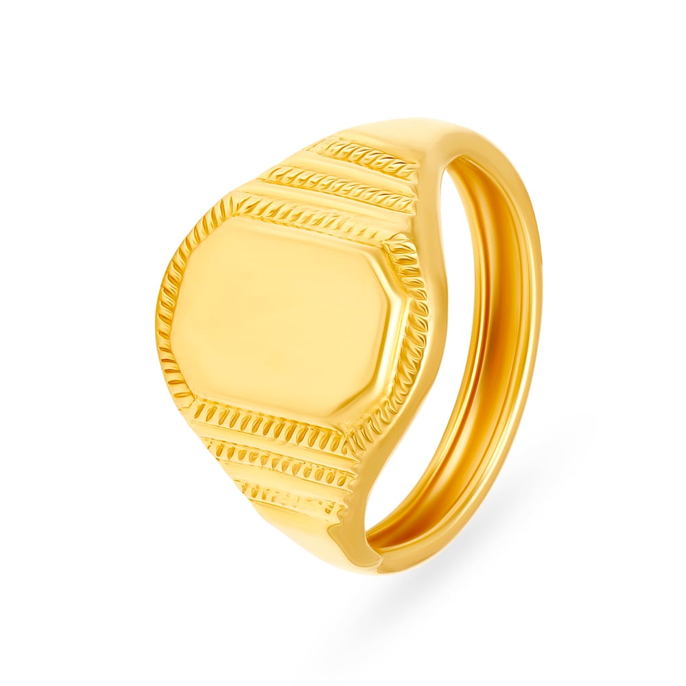 

Sublime 22 Karat Yellow Gold Octagon Finger Ring