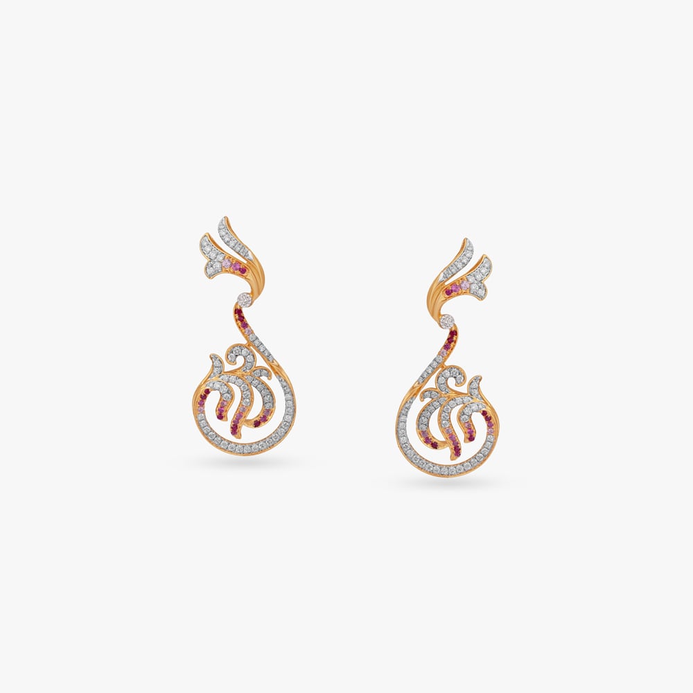 Minimalist Gold and Diamond Pendant and Earrings Set,,hi-res image number null