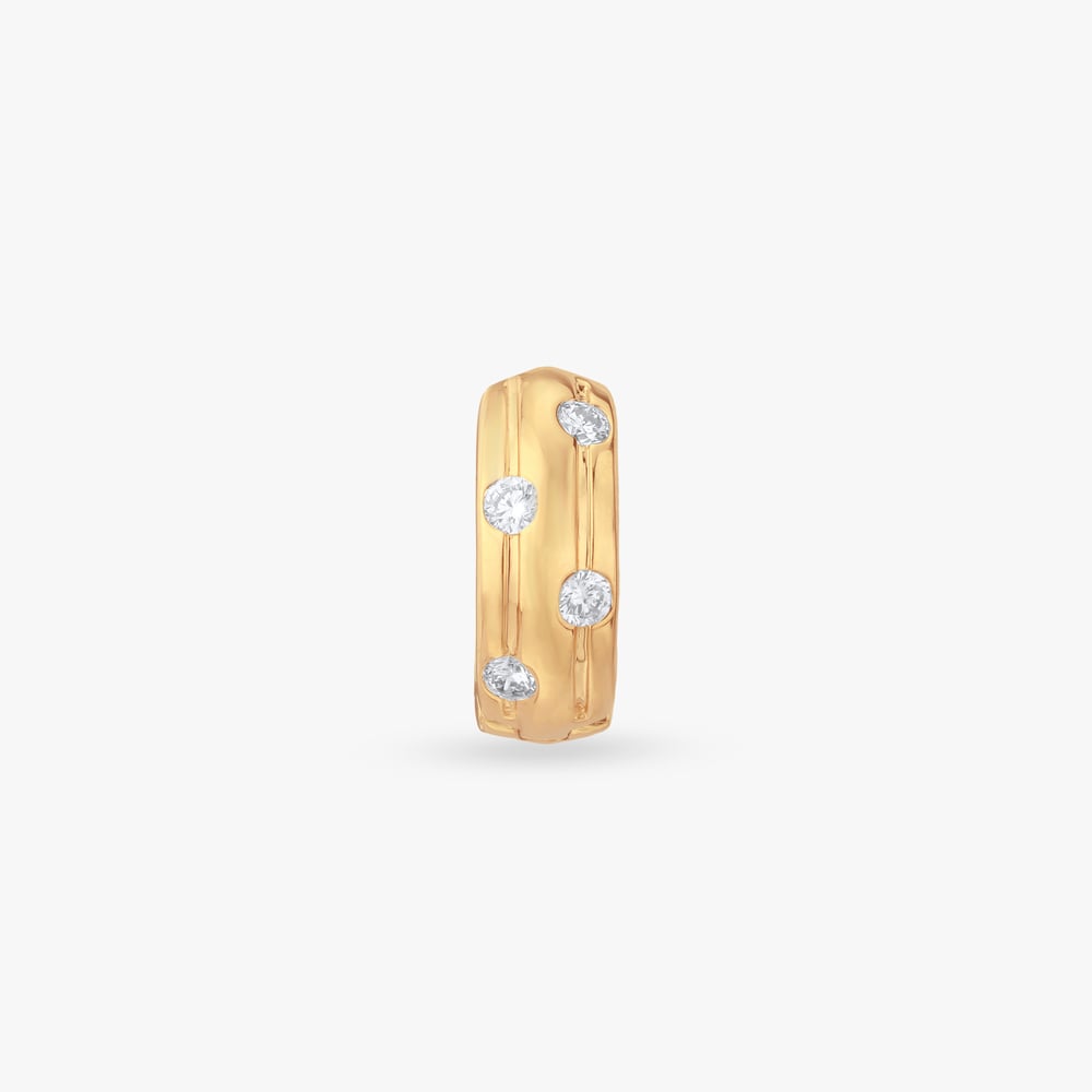 Elite Statement Diamond Hoop Earring For Men,,hi-res image number null
