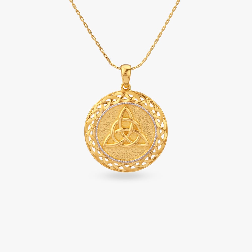 

Celtic Knot Gold Pendant For Men