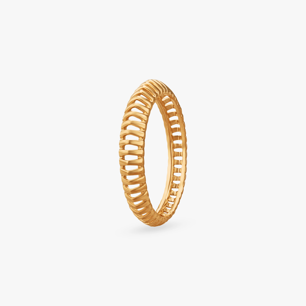 Pulse Line Gold Ring,,hi-res image number null