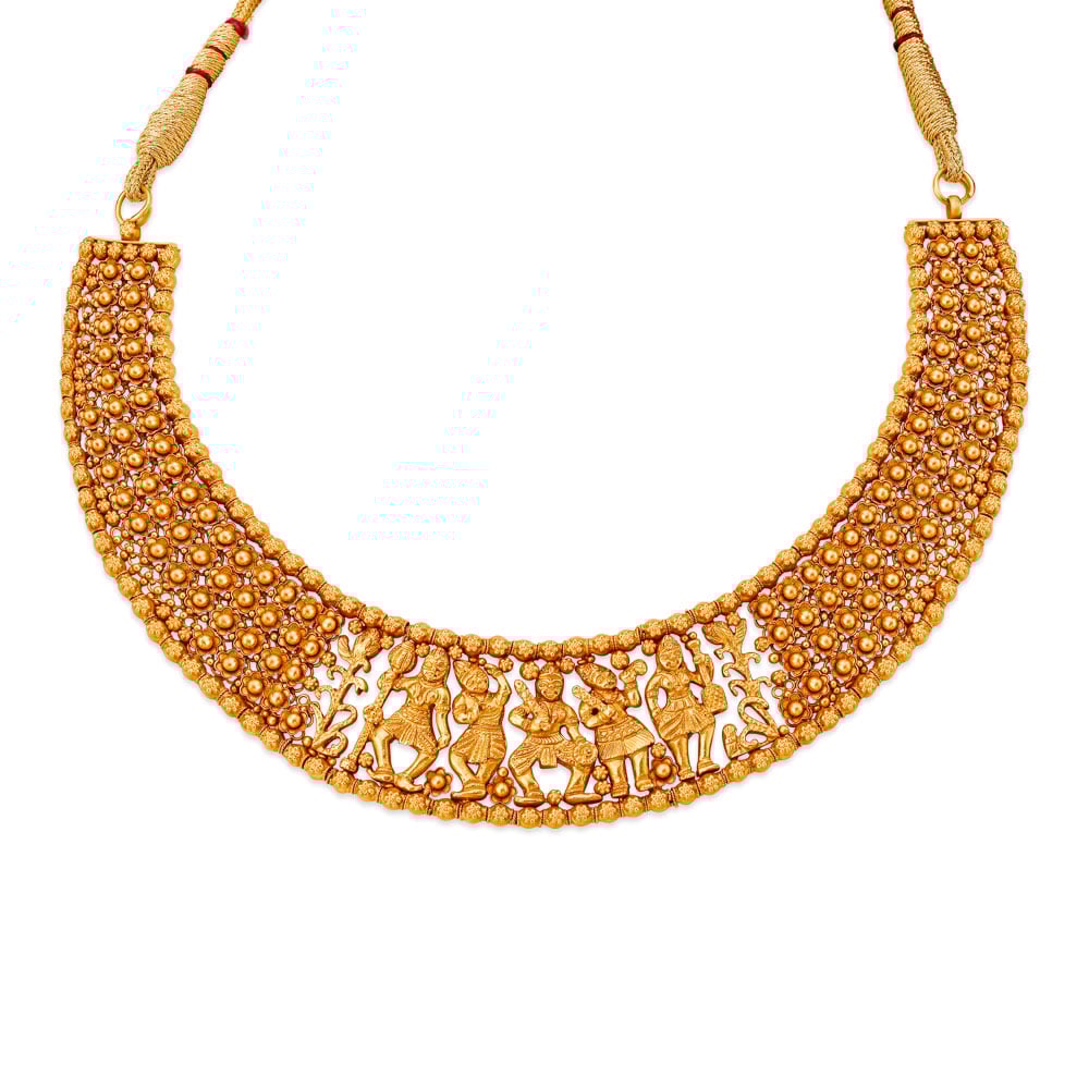 Temple gold necklace deals