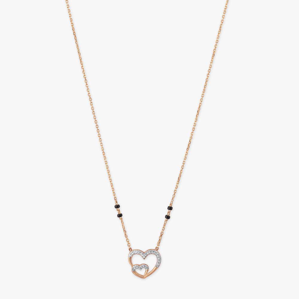 Layered Heart Diamond Mangalsutra,,hi-res image number null