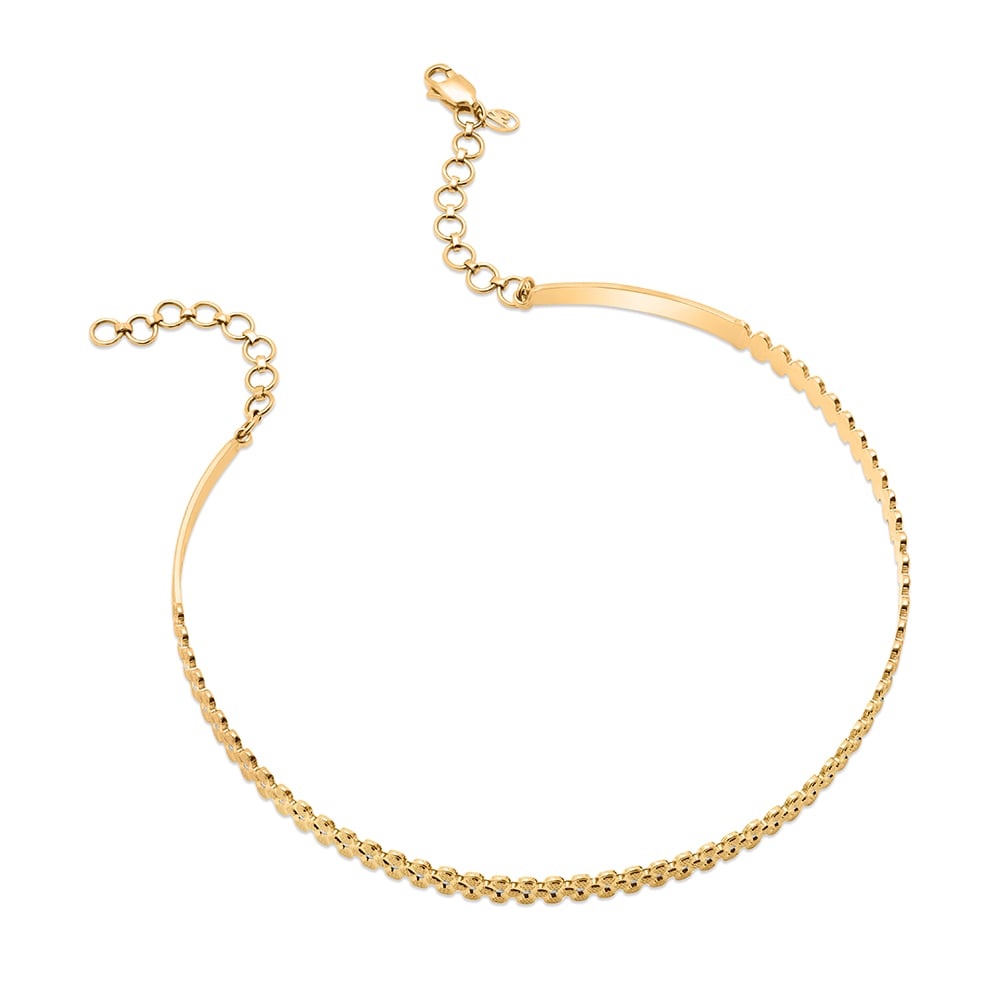 18KT Yellow Gold Floral Choker Neckwear,,hi-res image number null