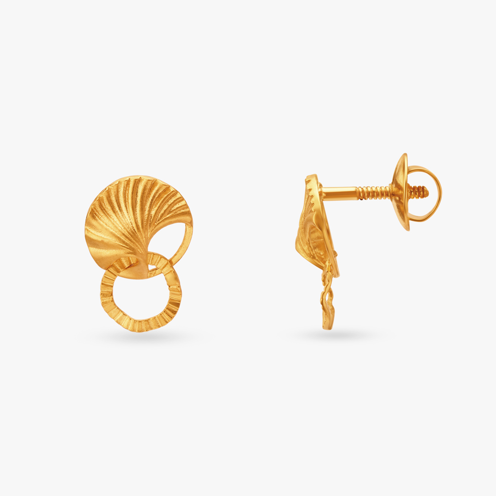 Intertwined Gold Pendant and Earrings Set,,hi-res image number null