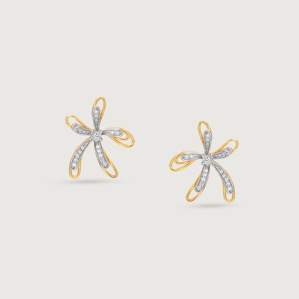 Enchanted Bloom Diamond Stud Earrings,,hi-res image number null