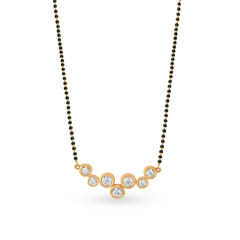 Shimmery Simplicity Diamond Mangalsutra,,hi-res image number null