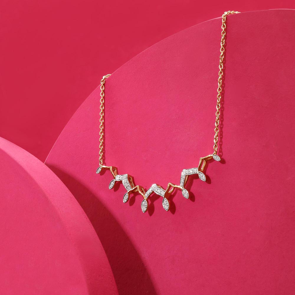 Arch Sparkle Diamond Necklace,,hi-res image number null