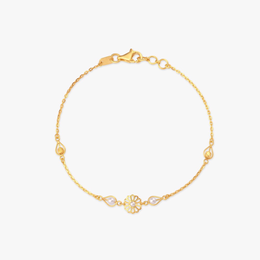 Petal Frame Gold Bracelet,,hi-res image number null