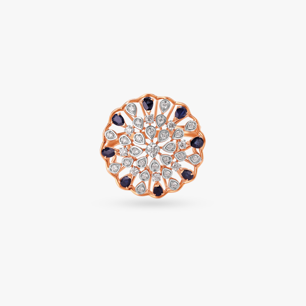Midnight Sparkle Diamond Finger Ring,,hi-res image number null