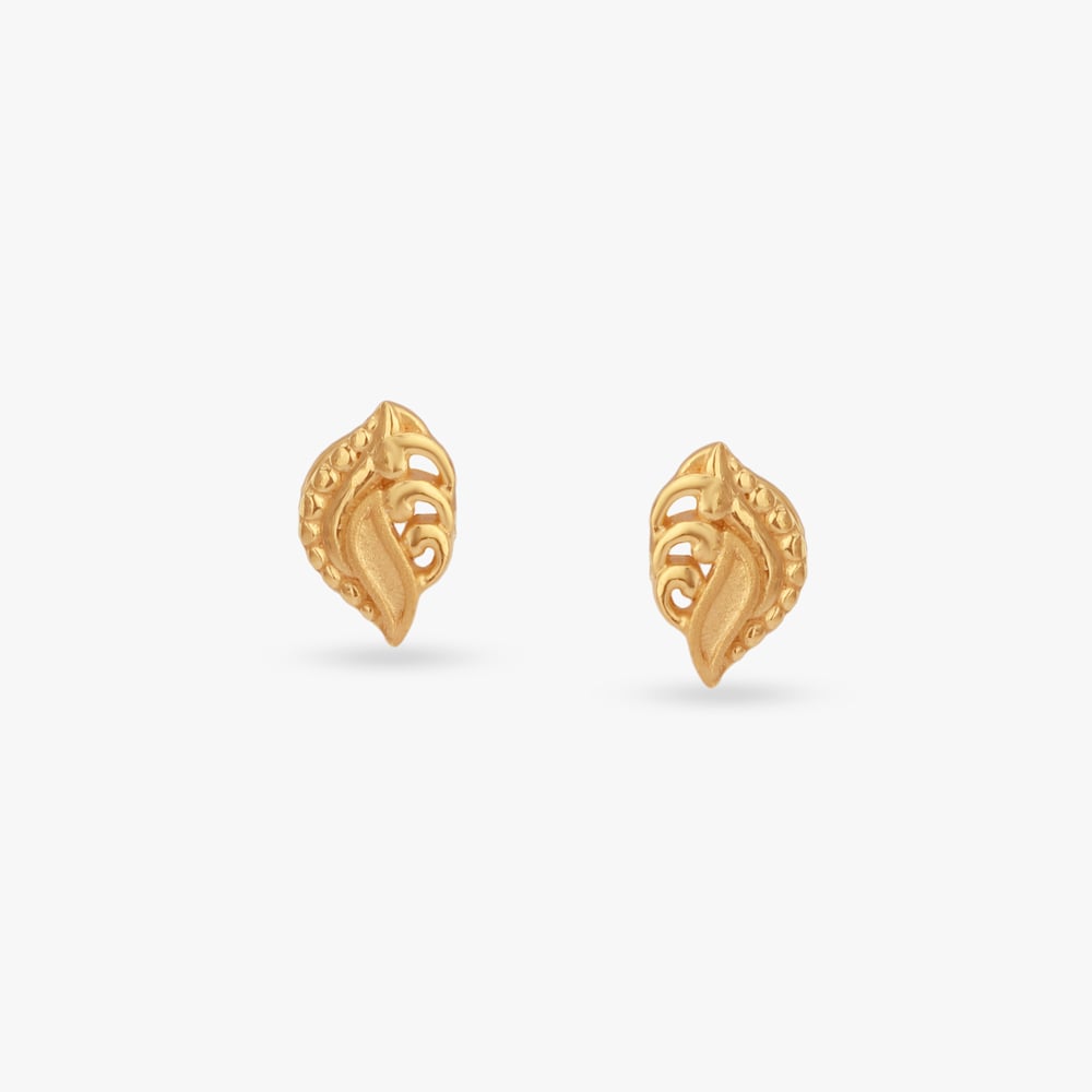 

Tiny Swirl Gold Stud Earrings for Kids