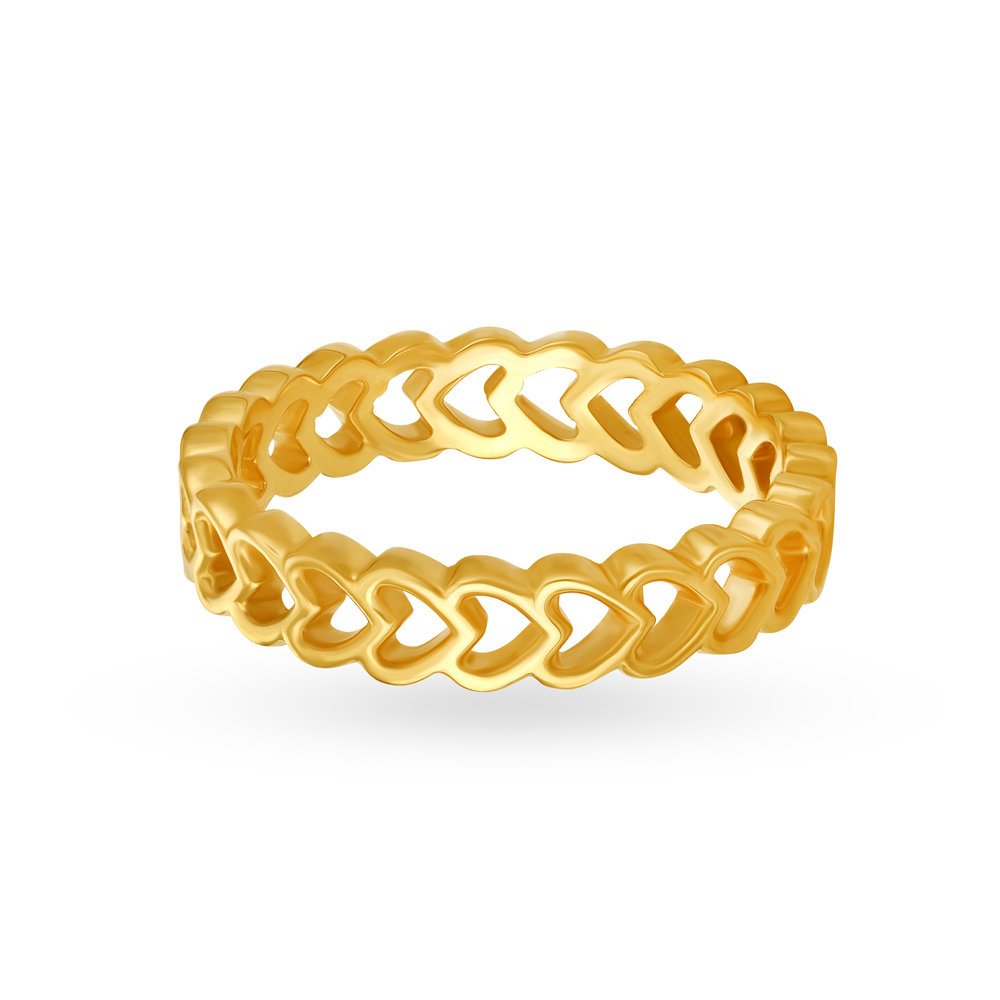 Slender Hearts Gold Ring,,hi-res image number null