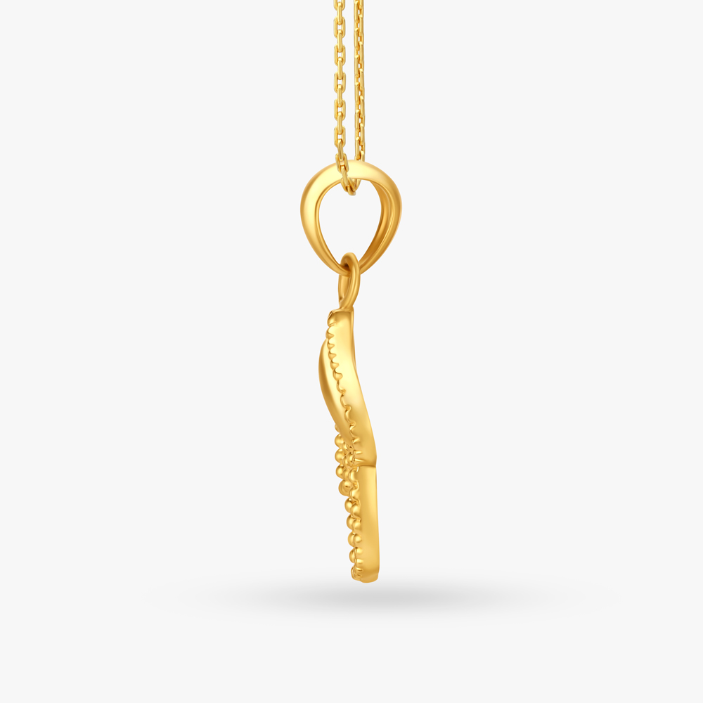 Dual Tone Leaf Pendant,,hi-res image number null