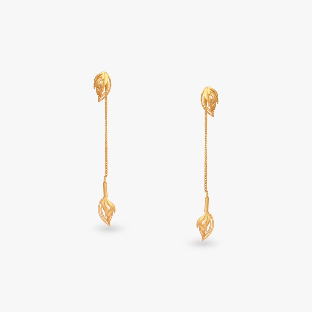 

Transforming Leaf Gold Drop Earrings