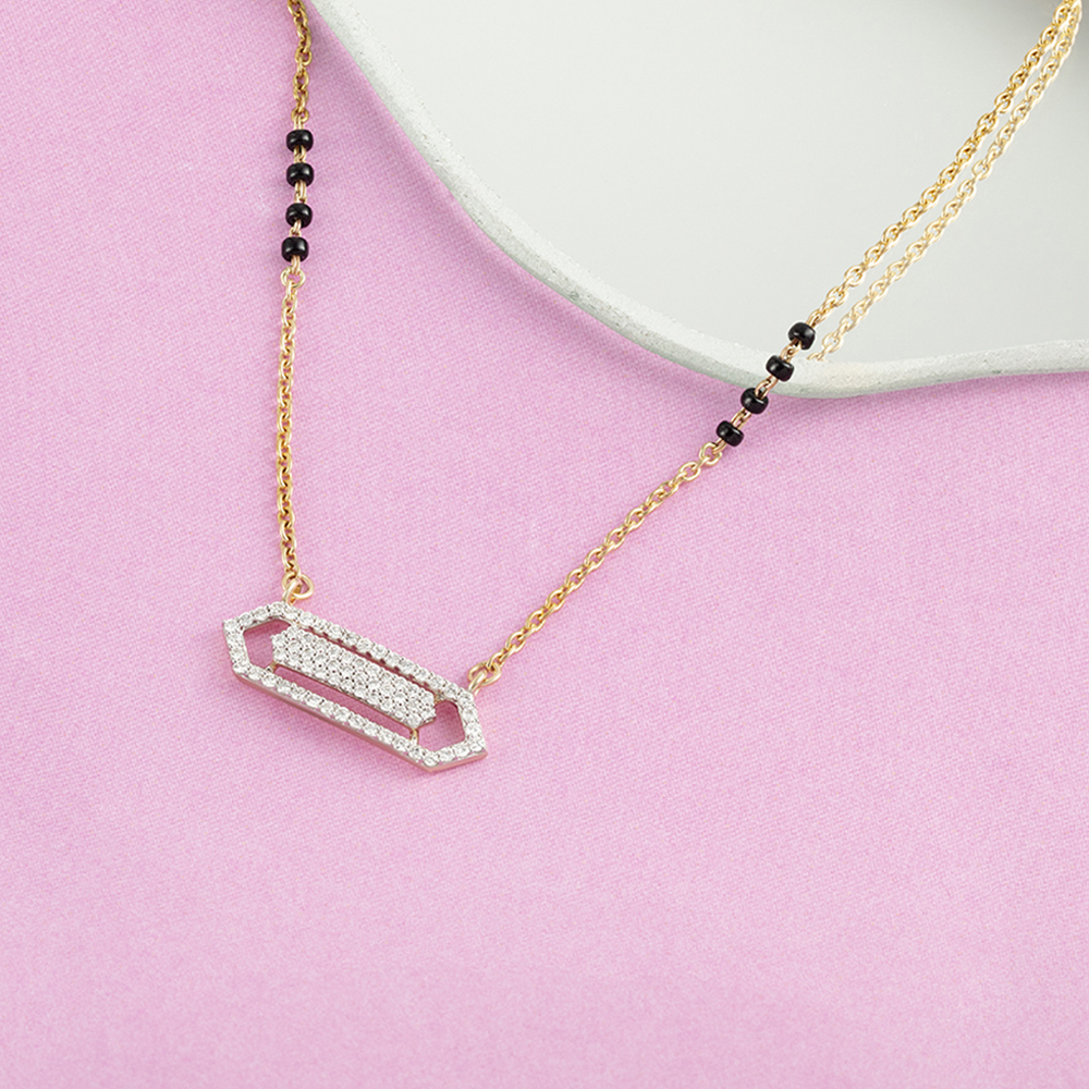 Modern Marvel Gold and Diamond Mangalsutra,,hi-res image number null