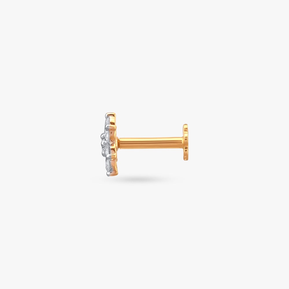 Petal Sparkle Diamond Nose Pin,,hi-res image number null