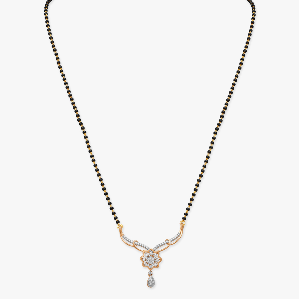 Radiant Floral Diamond Mangalsutra,,hi-res image number null