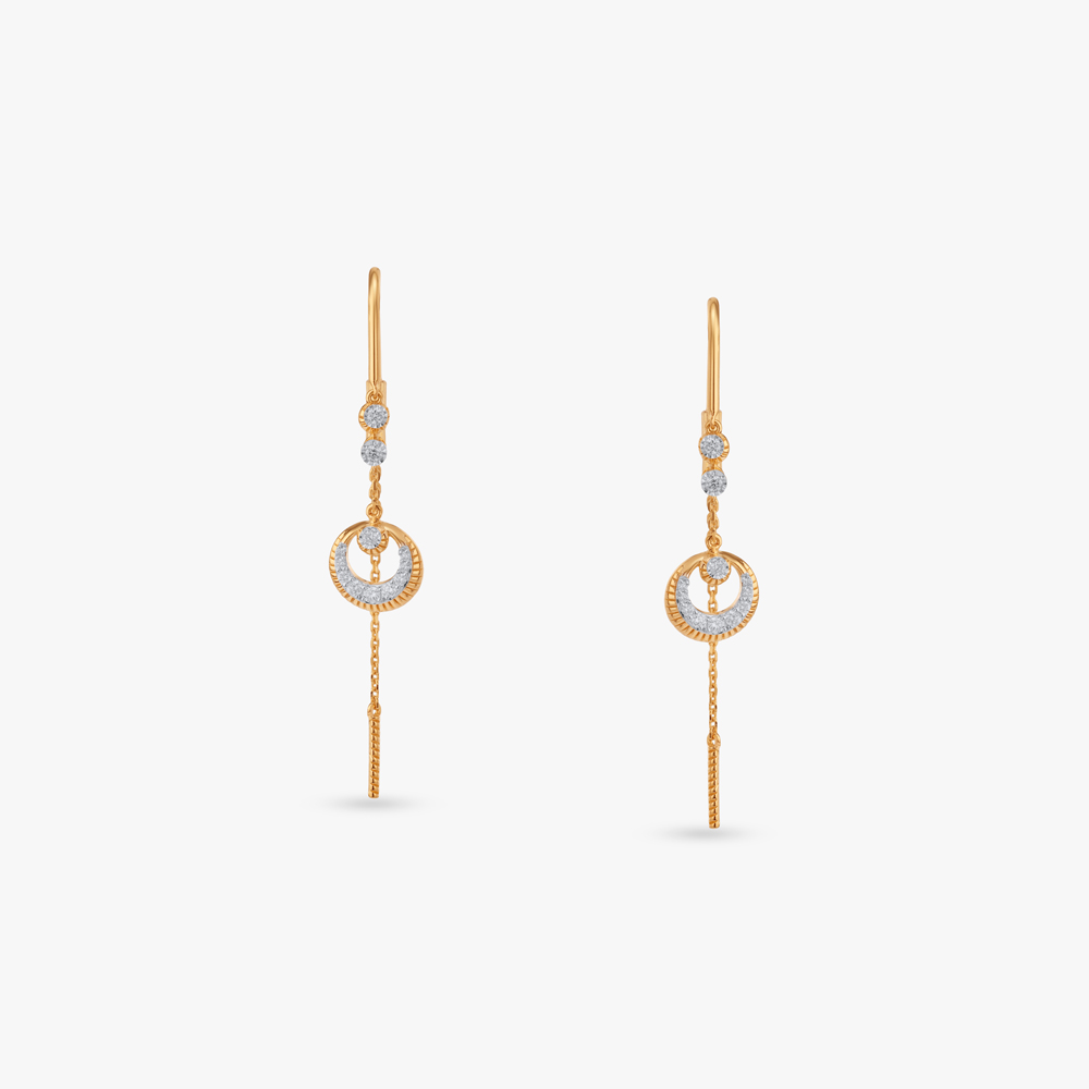 Halo Drift Diamond Drop Earrings,,hi-res image number null